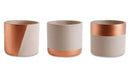 Conjunto 3 Cachepos em Cobre